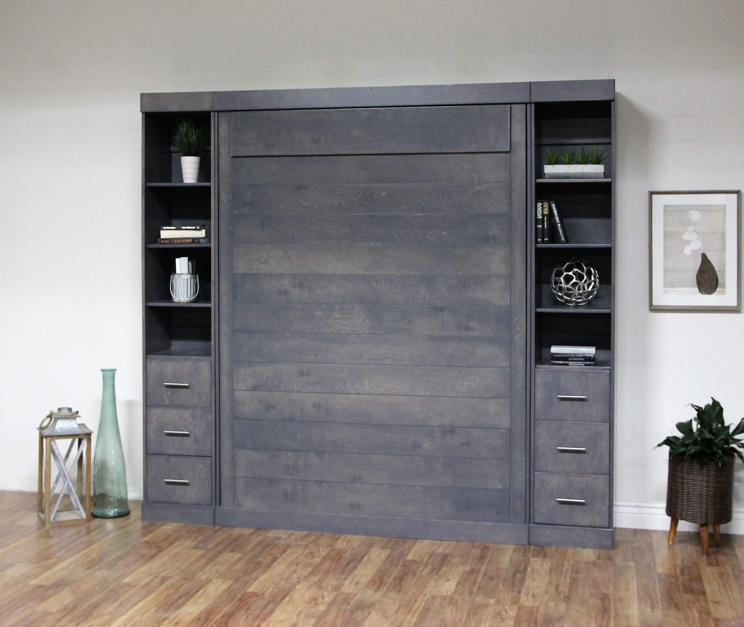 Fallbrook Murphy Bed - Closed with grey Finish